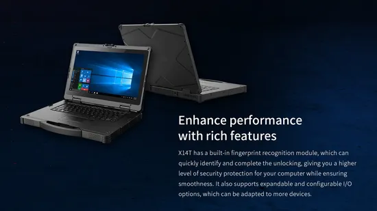 Rugged Laptop 14inch FHD 16: 9 Dustproof and Waterproof 8g DDR4 256GB Industrial Tablet Laptop Rugged Notebook 