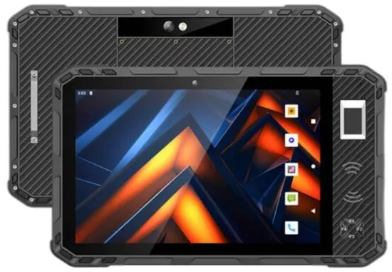 IP68 Waterproof 8 Inch Biometric Fingerprint Reader Octa Core 10000mAh Big Battery NFC Industrial Android Rugged Tablet PC 